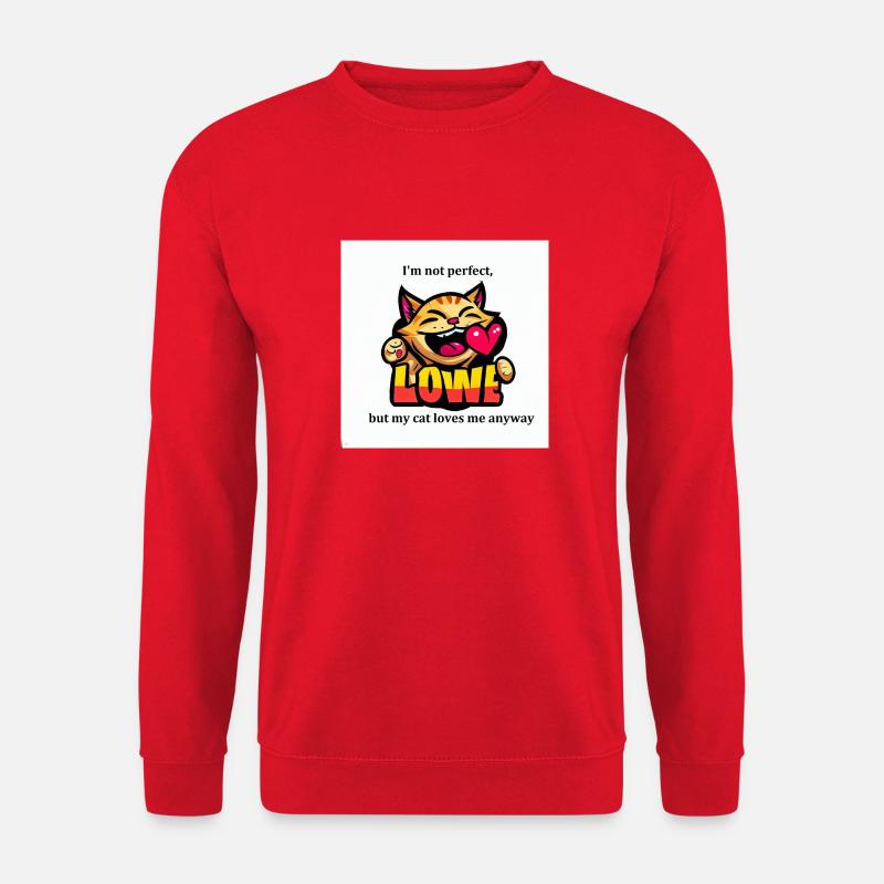 Cat - not perfect - Unisex Pullover - Rot