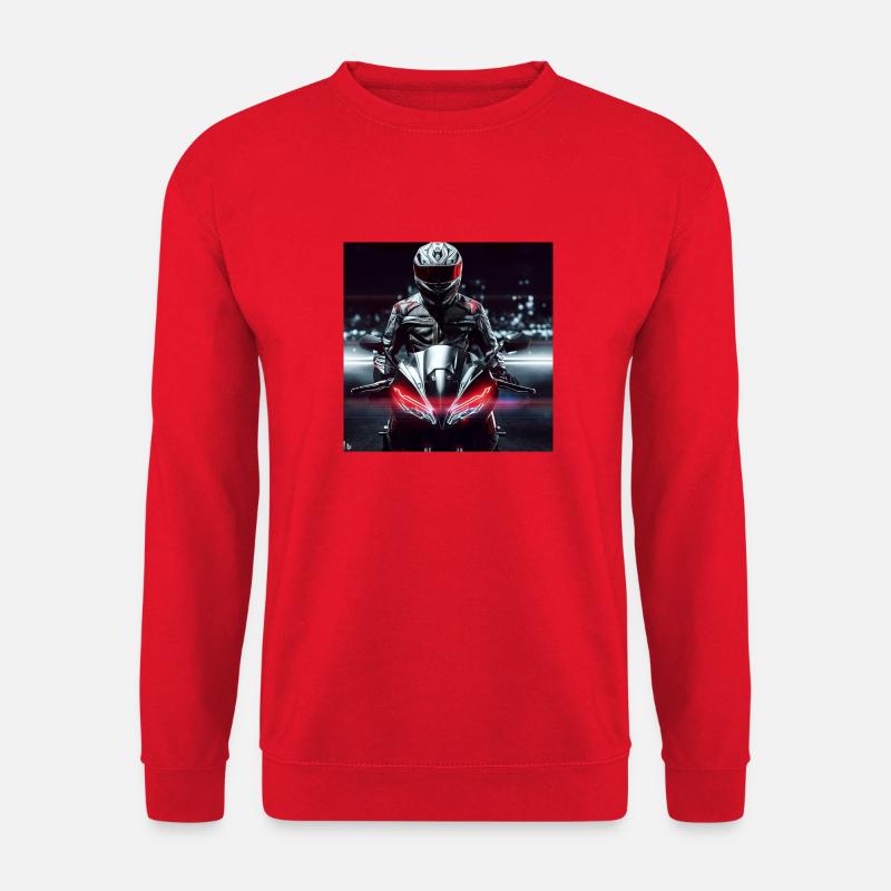 Motorrad digitale Kunst - Unisex Pullover - Rot