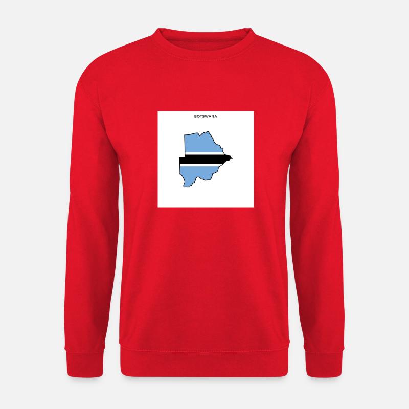 Botswana (Botswana) drapeau, carte - Sweat-shirt Unisexe - rouge