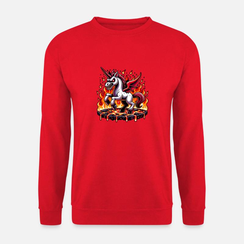 Böses Feuer Einhorn - Unisex Pullover - Rot