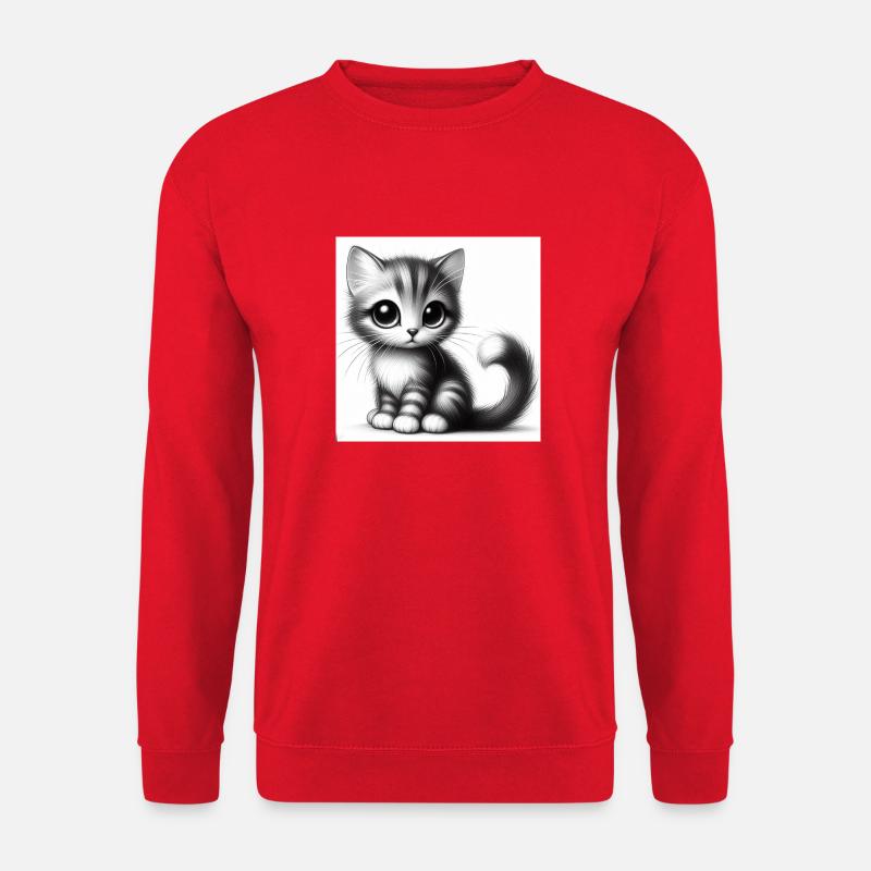 Niedliches kleines Kätzchen - Unisex Pullover - Rot