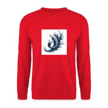 Koi Elegance Original - Unisex Pullover - Rot - Vorne - Alina (178cm) & Michal (187cm)