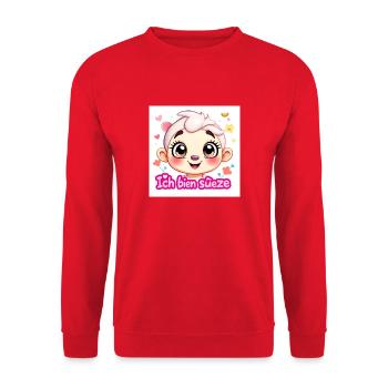 Sweet G - Unisex Sweatshirt - red - Front - Alina (178cm) & Michal (187cm)
