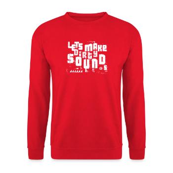 Lets Make Dirty Sounds - Unisex Pullover - Rot - Vorne - Alina (178cm) & Michal (187cm)