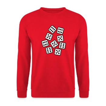 Dice - 50 ans d'anniversaire - Sweat-shirt Unisexe - rouge - Devant - Alina (178cm) & Michal (187cm)