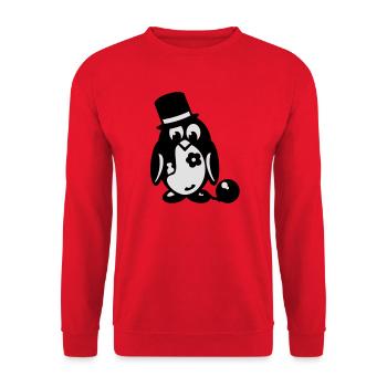junggesellenabschied pinguin - Unisex Pullover - Rot - Vorne - Alina (178cm) & Michal (187cm)