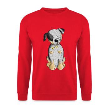 Süßer Australian Cattle Dog - Unisex Pullover - Rot - Vorne - Alina (178cm) & Michal (187cm)