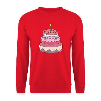 Gâteau - Sweat-shirt Unisexe - rouge - Devant - Alina (178cm) & Michal (187cm)
