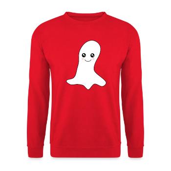 Kawaii Ghost Ghost Halloween Halloween Costume - Unisex Sweatshirt - red - Front - Alina (178cm) & Michal (187cm)