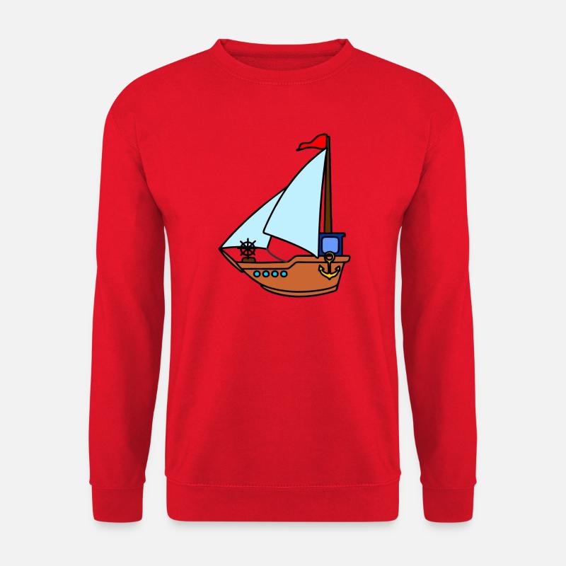 Spielzeug-Segelboot - Unisex Pullover - Rot