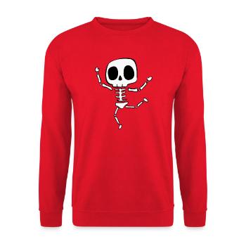 Squelette - Sweat-shirt Unisexe - rouge - Devant - Alina (178cm) & Michal (187cm)