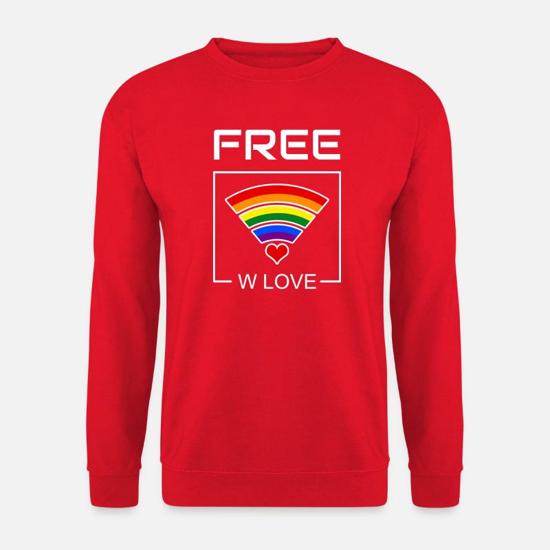 Regenbogenherz Verbindung - Unisex Pullover - Rot