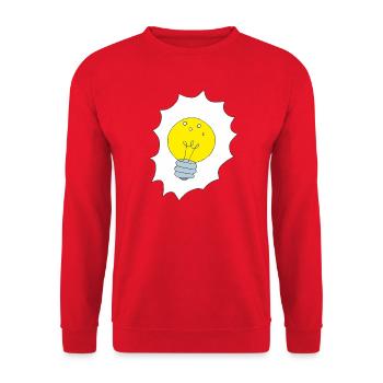 Illustration créative de l’ampoule - Sweat-shirt Unisexe - rouge - Devant - Alina (178cm) & Michal (187cm)