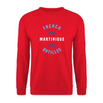 Iles Caraibes French Antilles Tropical - Sweat-shirt Unisexe - rouge - Devant - Alina (178cm) & Michal (187cm)