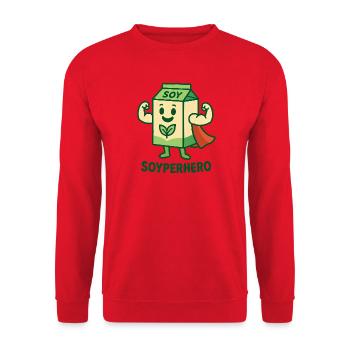 Le puissant Soyperhero - Sweat-shirt Unisexe - rouge - Devant - Alina (178cm) & Michal (187cm)
