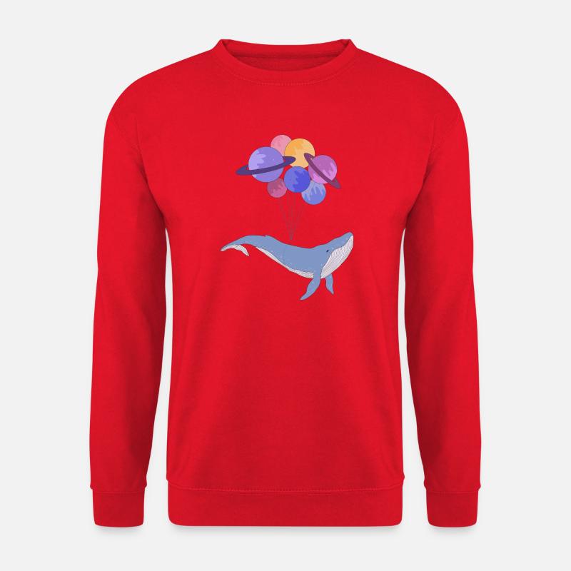Weltraumwal - Unisex Pullover - Rot
