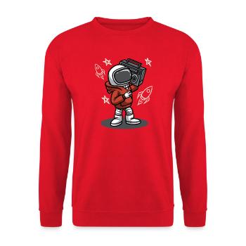 KÜHLER RAUM - Unisex Pullover - Rot - Vorne - Alina (178cm) & Michal (187cm)