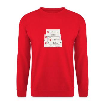 404 Motivation not found - Unisex Sweatshirt - red - Front - Alina (178cm) & Michal (187cm)