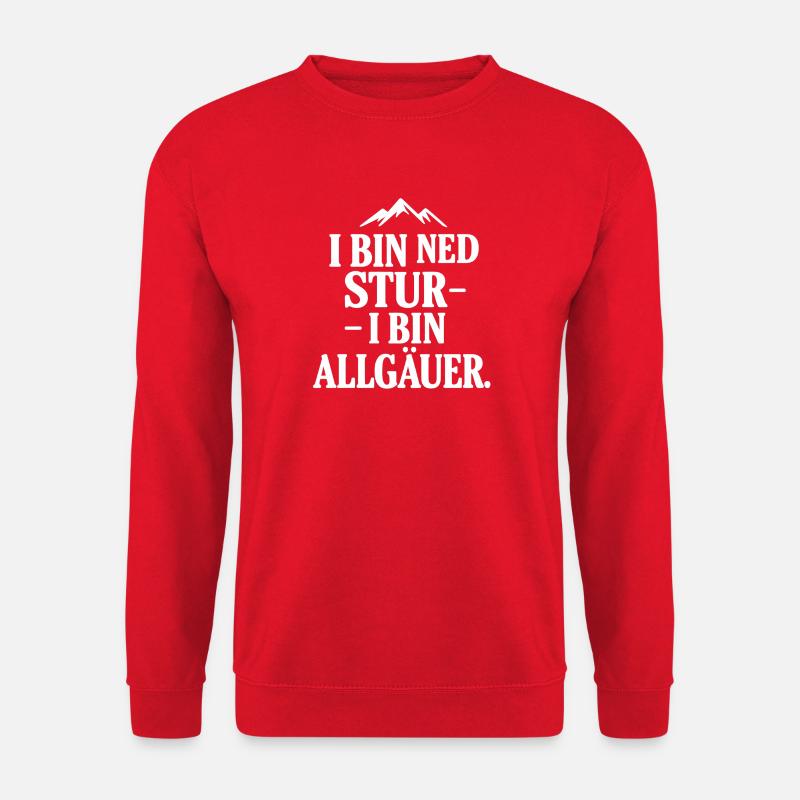 Fierté du dialecte de l’Allgäu - Sweat-shirt Unisexe - rouge