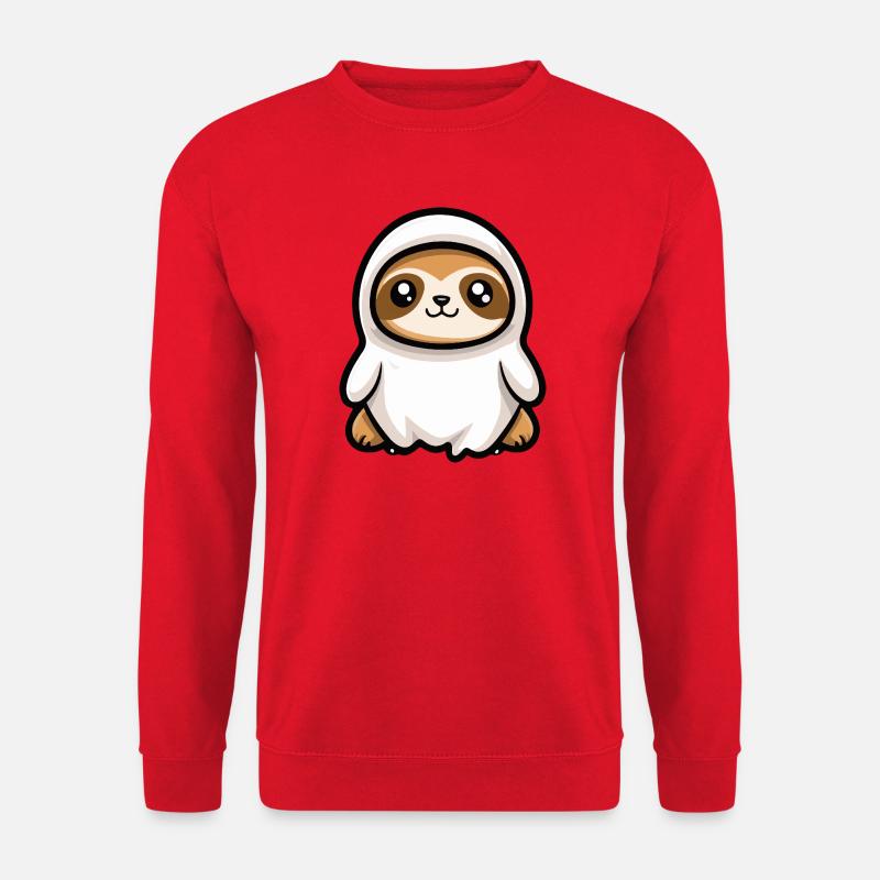 Faultier Halloween Geist - Unisex Pullover - Rot