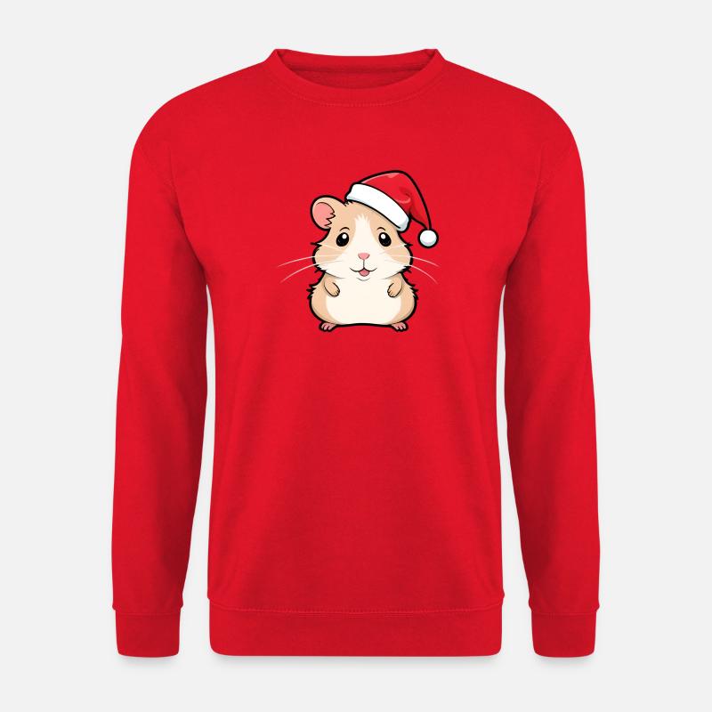 Hase? Nein Hamster Weihnacht - Unisex Pullover - Rot
