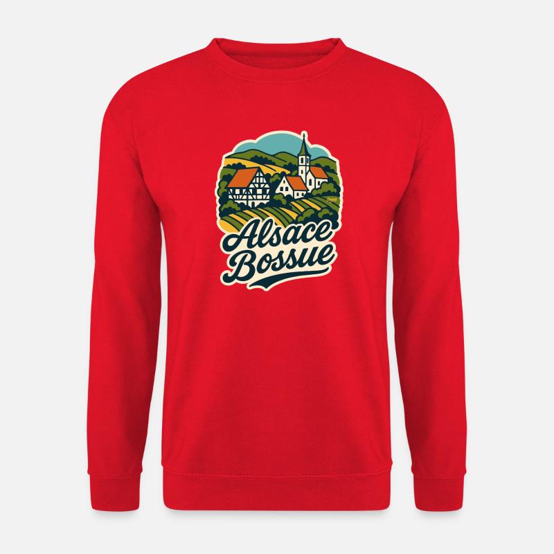 Alsace Bossue Illustration  - Unisex Pullover - Rot
