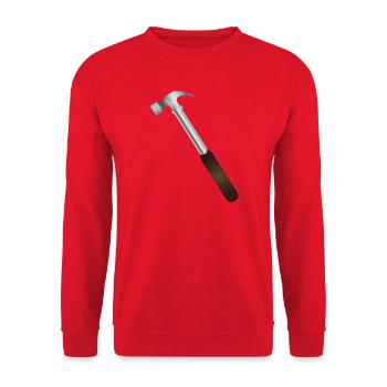 Marteau de charpentier – symbole d’un véritable savoir-faire - Sweat-shirt Unisexe - rouge - Devant - Alina (178cm) & Michal (187cm)