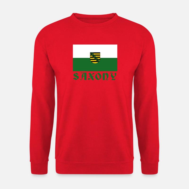 Sachsen Emblem Flagge Design - Unisex Pullover - Rot
