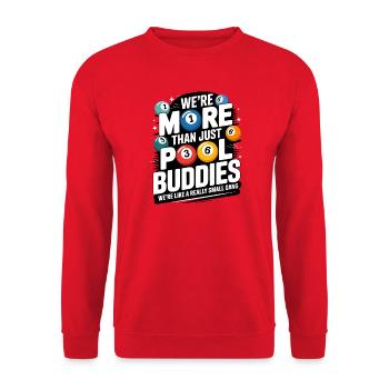 Billard Design - Mehr als nur Pool Buddies - Unisex Pullover - Rot - Vorne - Alina (178cm) & Michal (187cm)