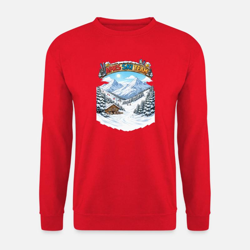 Après Ski Team Bergpanorama - Unisex Pullover - Rot