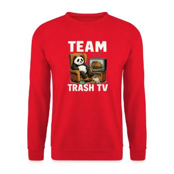 Team Trash TV - Sweat-shirt Unisexe - rouge - Devant - Alina (178cm) & Michal (187cm)