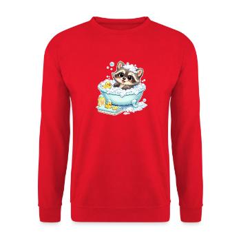 Baby_Oskar-_Badewanne - Unisex Pullover - Rot - Vorne - Alina (178cm) & Michal (187cm)