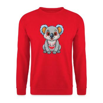 Koala - Sweat-shirt Unisexe - rouge - Devant - Alina (178cm) & Michal (187cm)