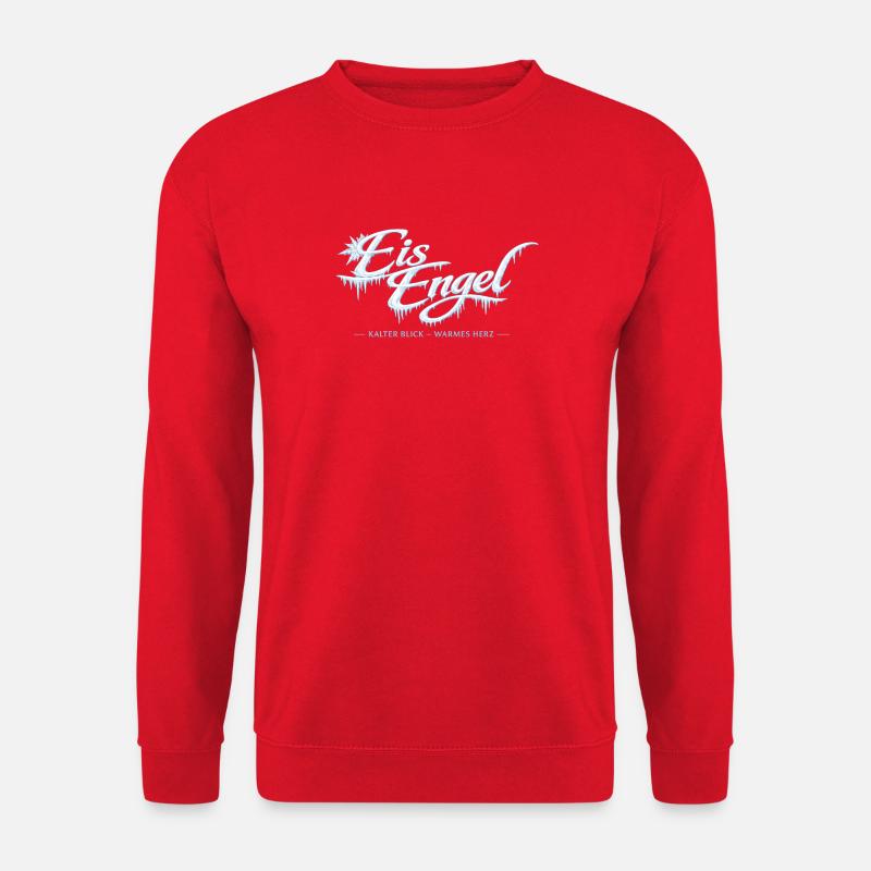 Eisengel: Kalter Blick, Warmes Herz - Unisex Pullover - Rot