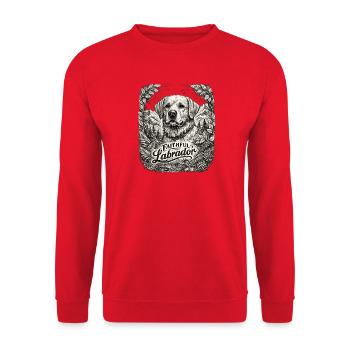 Labrador Retriever Dog Paw Forest Mountains - Unisex Sweatshirt - red - Front - Alina (178cm) & Michal (187cm)