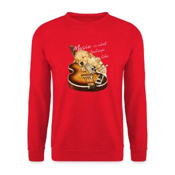Music is the sound of emotions - Unisex Sweatshirt - red - Front - Alina (178cm) & Michal (187cm)