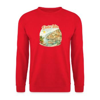 Dolce Vita Küstenidylle - Unisex Pullover - Rot - Vorne - Alina (178cm) & Michal (187cm)