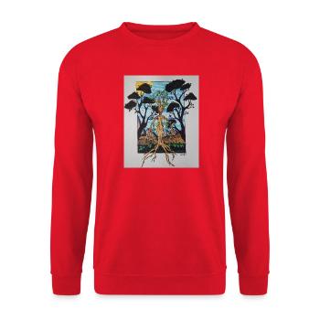 Arbre racine dans le référentiel - Sweat-shirt Unisexe - rouge - Devant - Alina (178cm) & Michal (187cm)