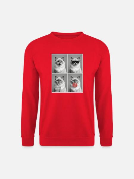 Cats Sacred Birman Cat - Unisex Sweatshirt - red