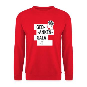 Gedanken-Salat - Unisex Pullover - Rot - Vorne - Alina (178cm) & Michal (187cm)