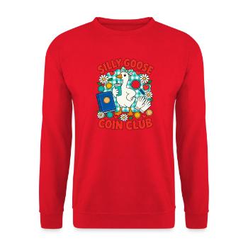 Münzsammeln Numismatiker Numismatik Münzsammler - Unisex Pullover - Rot - Vorne - Alina (178cm) & Michal (187cm)
