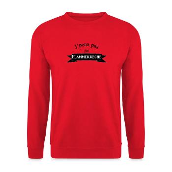 Flammekueche Alsace - Sweat-shirt Unisexe - rouge - Devant - Alina (178cm) & Michal (187cm)