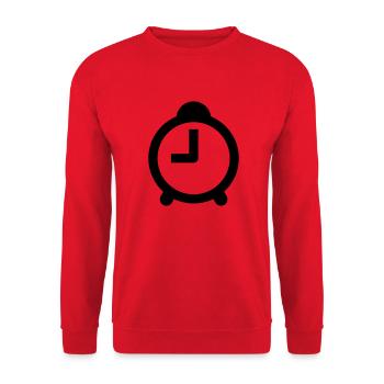 Uhr - Unisex Pullover - Rot - Vorne - Alina (178cm) & Michal (187cm)