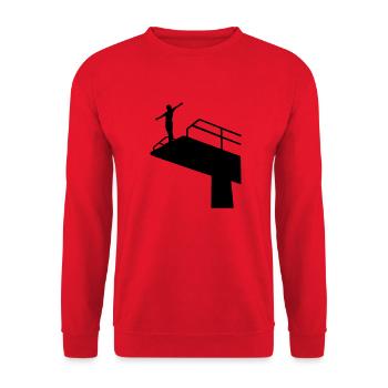 High diving - Unisex Sweatshirt - red - Front - Alina (178cm) & Michal (187cm)