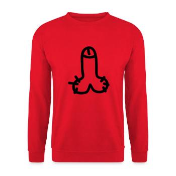 Penis - Unisex Pullover - Rot - Vorne - Alina (178cm) & Michal (187cm)