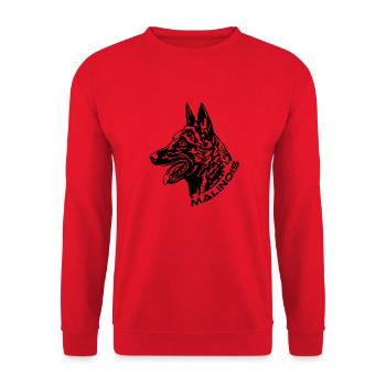 490 Malinois - Sweat-shirt Unisexe - rouge - Devant - Alina (178cm) & Michal (187cm)