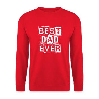 Best Dad Ever - Unisex Sweatshirt - red - Front - Alina (178cm) & Michal (187cm)