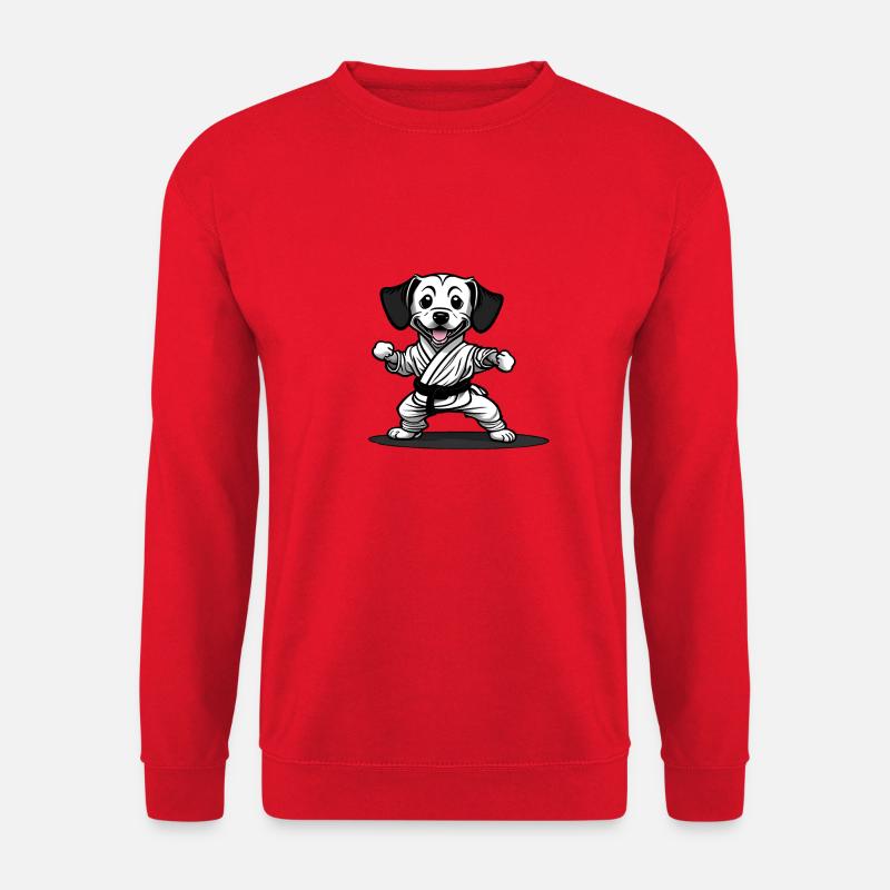 Karate Hund witzig - Unisex Pullover - Rot