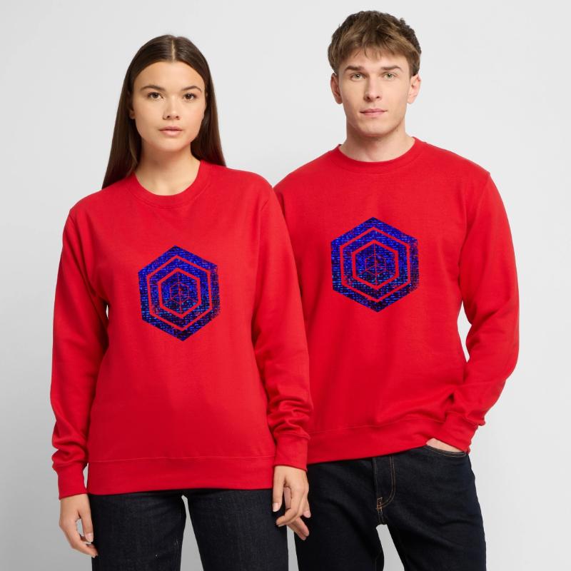 Hexagon-Programmierung Programmierer Codierung geometrisch Unisex Pullover