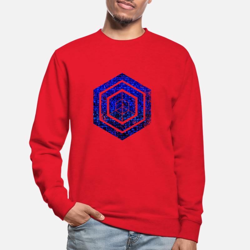 Hexagon-Programmierung Programmierer Codierung geometrisch Unisex Pullover